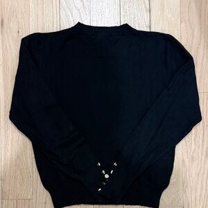 Black Sweater with Embellishments